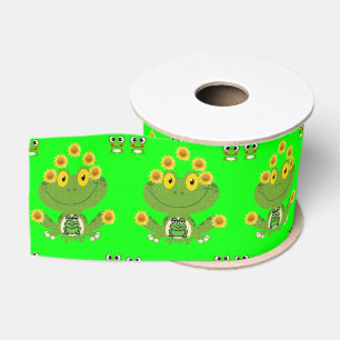 decorative ribbon children frogs grosgrain ribbon