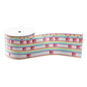decorative ribbon children pink pigs grosgrain ribbon