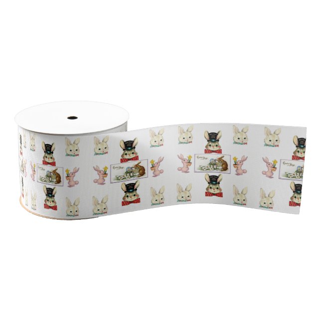 decorative ribbon easter bunny grosgrain ribbon (Spool)