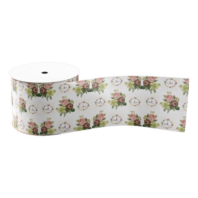 decorative ribbon floral grosgrain ribbon (Spool)