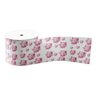 decorative ribbon pink pigs grosgrain ribbon