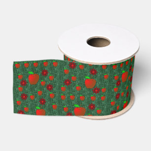 decorative ribbon red apples grosgrain ribbon
