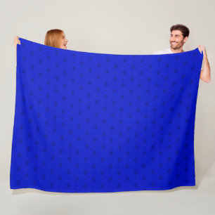 Decorative Royal Blue Satin Pattern Fleece Blanket