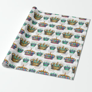 Decorative Royal Crown Pattern  Wrapping Paper