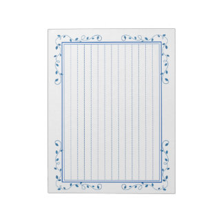 Decorative ruled paper <Blue>[bl20] Notepad