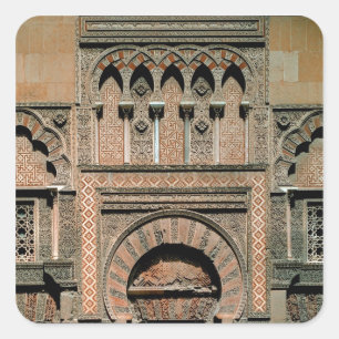 Decorative scheme above the doorway square sticker