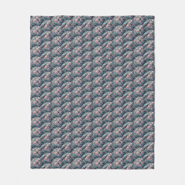 Decorative Sea Turtle Fleece Blanket (Front)
