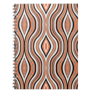 Decorative seamless light grey, black and antique notebook