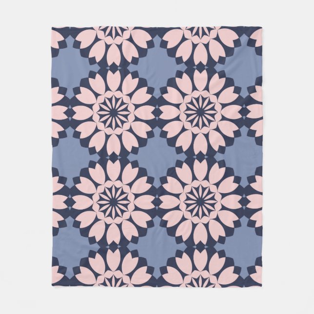 Decorative seamless pattern of different geometric fleece blanket (Front)