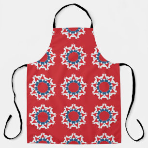 Decorative Seamless Pattern Round Element Apron
