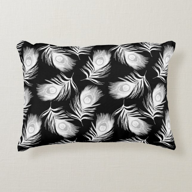 Decorative seamless pattern with beautiful peacock cushion (Front)
