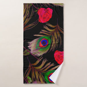 Decorative seamless pattern with beautiful waterco bath towel