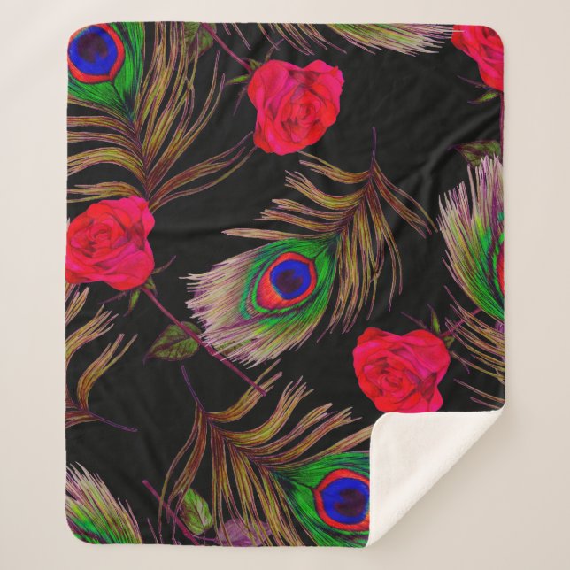 Decorative seamless pattern with beautiful waterco sherpa blanket (Front)