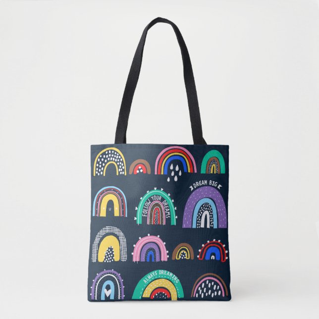 Decorative seamless pattern with strawberry flower tote bag (Front)