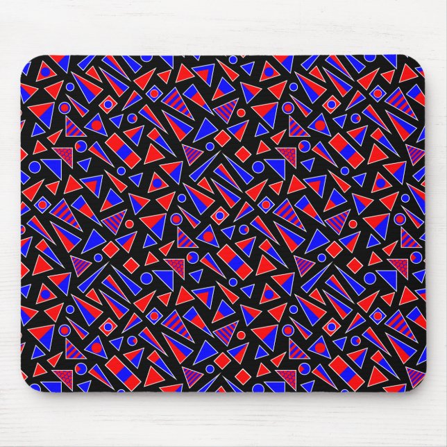 Decorative Shapes - Diagonal - Black Mouse Pad (Front)