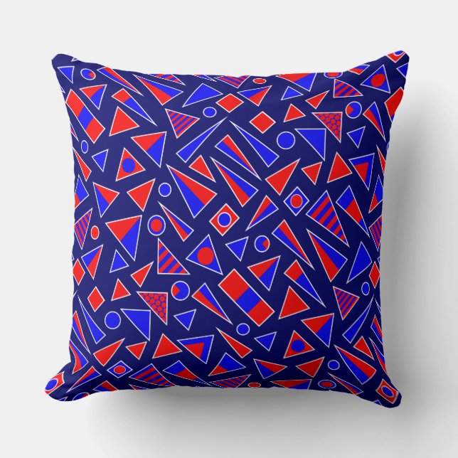 Decorative Shapes - Diagonal - Deep navy Cushion (Front)