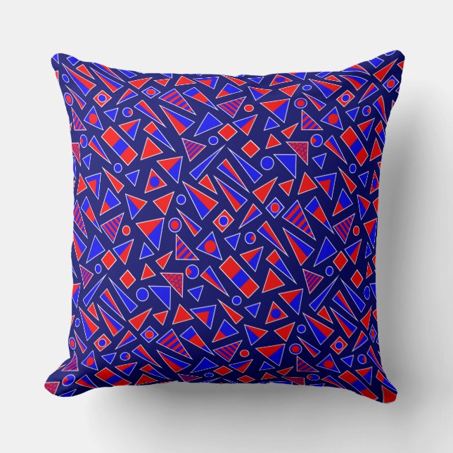 Decorative Shapes V2 - Diagonal - Deep navy Cushion (Front)