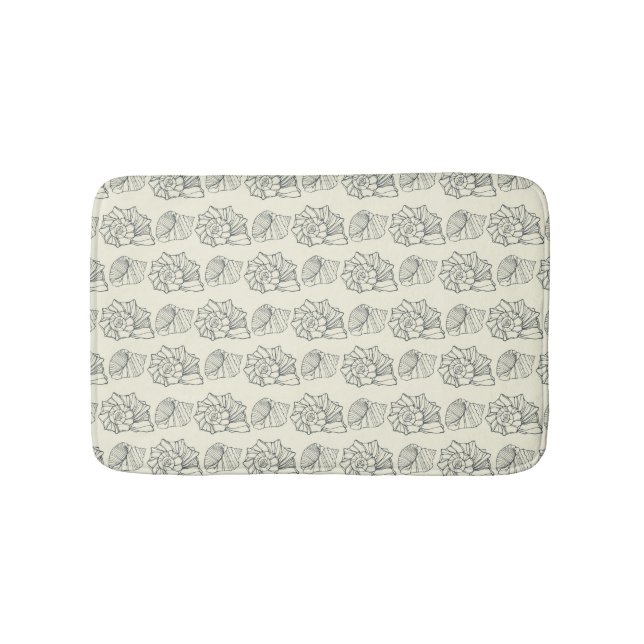 Decorative Shells Pattern Bath Mat (Front)