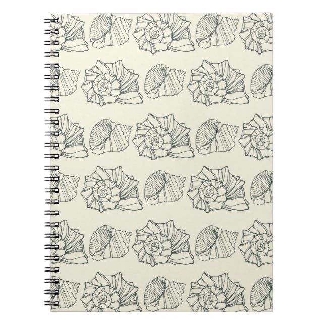 Decorative Shells Pattern Notebook (Front)