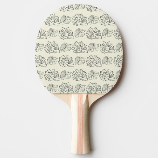 Decorative Shells Pattern Ping Pong Paddle (Front)