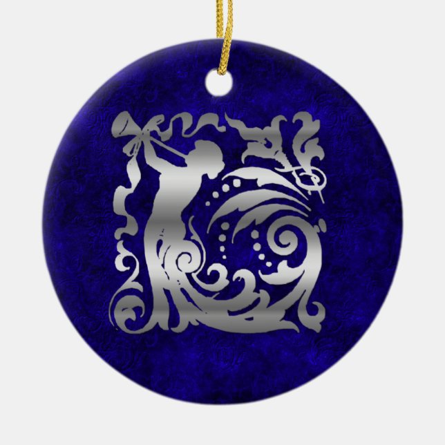 Decorative Silver Christmas Ceramic Tree Decoration (Front)