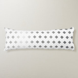 Decorative Silver Grey White Diamond Pattern Body Cushion