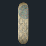 Decorative Silver Tapestry Floral Arrangement Skateboard<br><div class="desc">A decorative silver tapestry showcases a circular floral arrangement. This print would make a wonderful gift for people who love tapestries or tapestry-style art!</div>