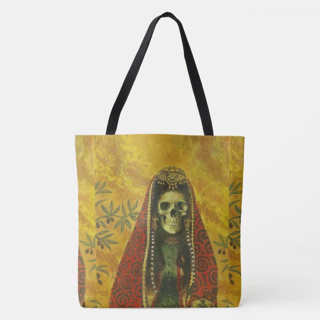Decorative Skeleton Halloween Tote Bag (Front)