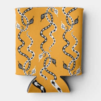 Decorative snakes: seamless background. can cooler
