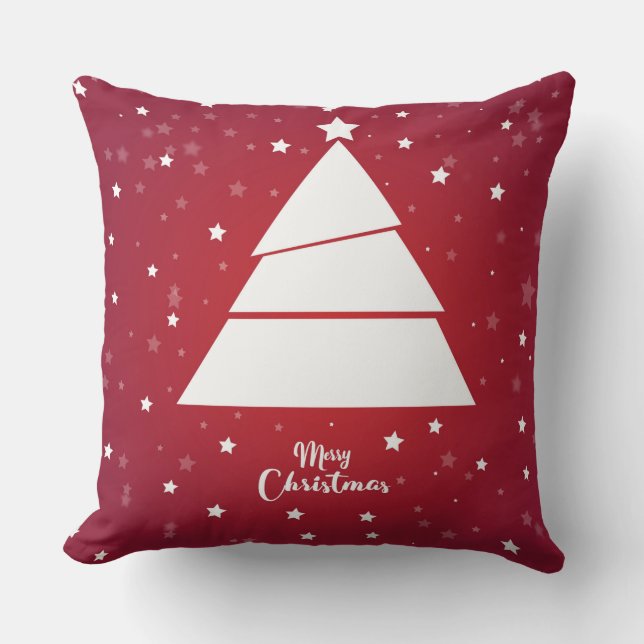 Decorative Snow Blue & White Ball Merry Christmas  Cushion (Front)