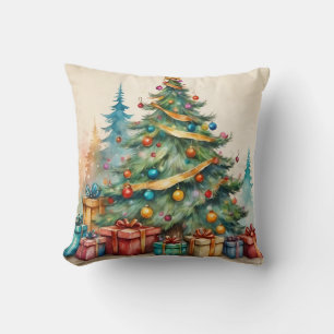 Decorative Snow Blue & White Ball Merry Christmas Cushion