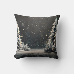 Decorative Snow Blue & White Ball Merry Christmas Cushion