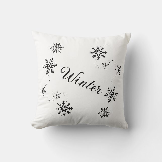 Decorative snowflake cushion (Front)