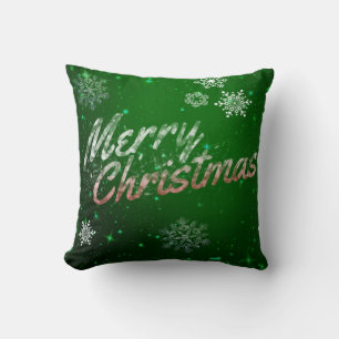 Decorative Snowflakes Merry Christmas Cushion