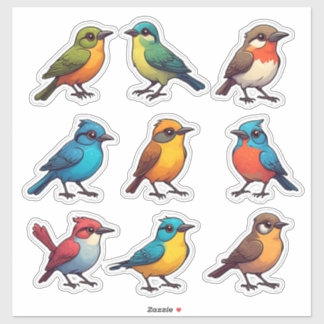 Decorative Songbird Sticker Set For Nature Lovers