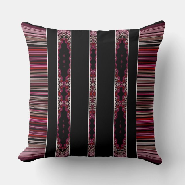 Decorative Southwestern Pink Mauve Pattern Design Cushion (Front)