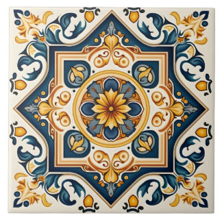 Decorative Spanish Mediterranean Ceramic Tile