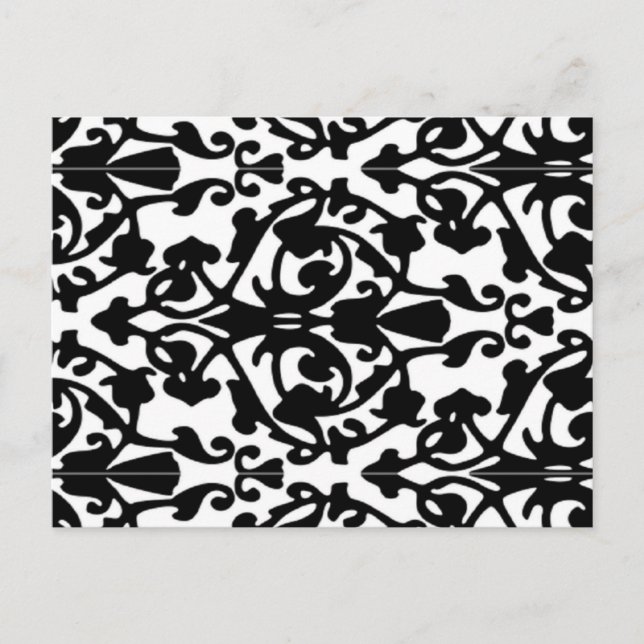 Decorative stamp damask postcard (Front)