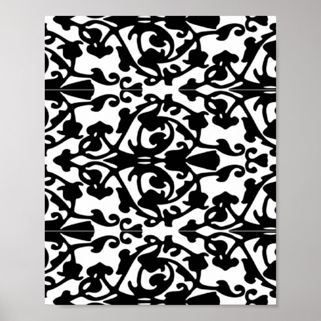 Decorative stamp damask poster (Front)