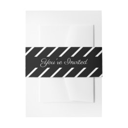 Decorative Stripe Envelope Paper Invitation Belly Band