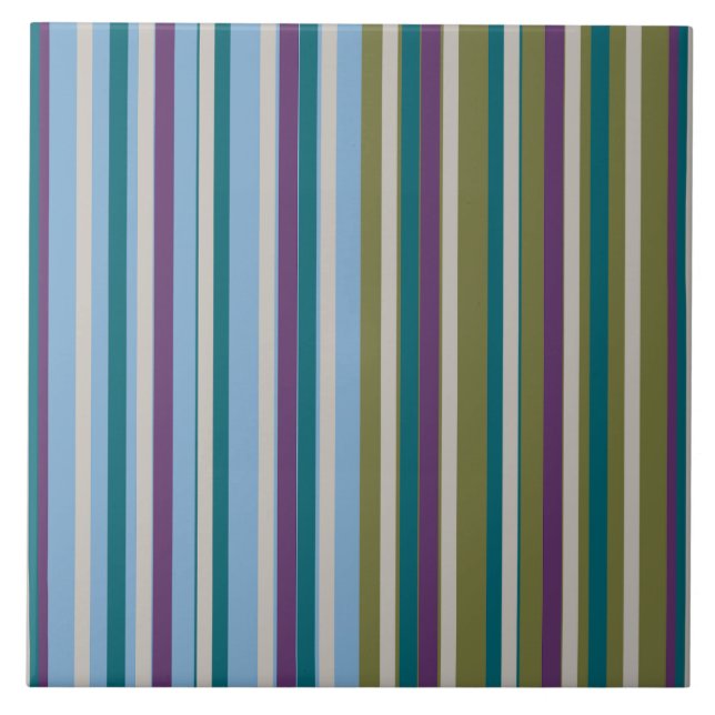  Decorative Striped Ceramic Tile (Front)