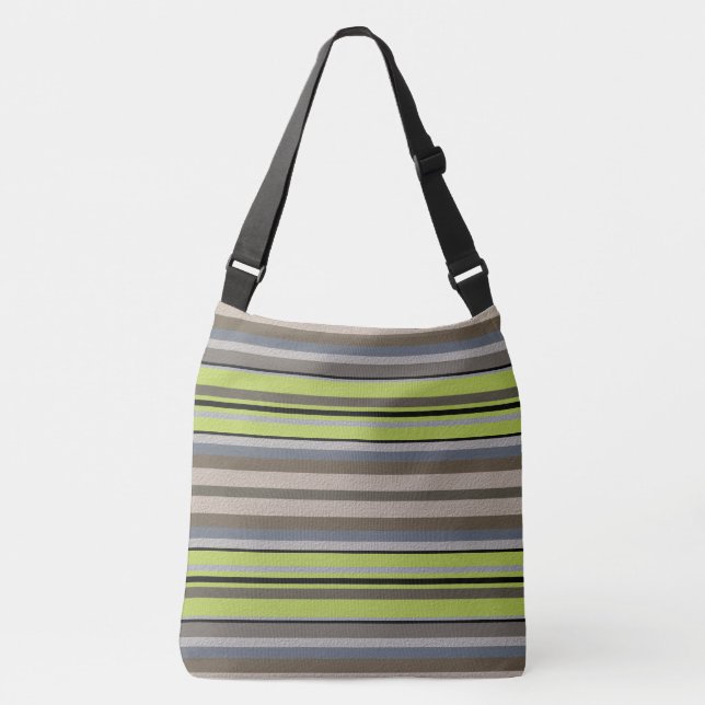   Decorative Striped Crossbody Bag (Front)