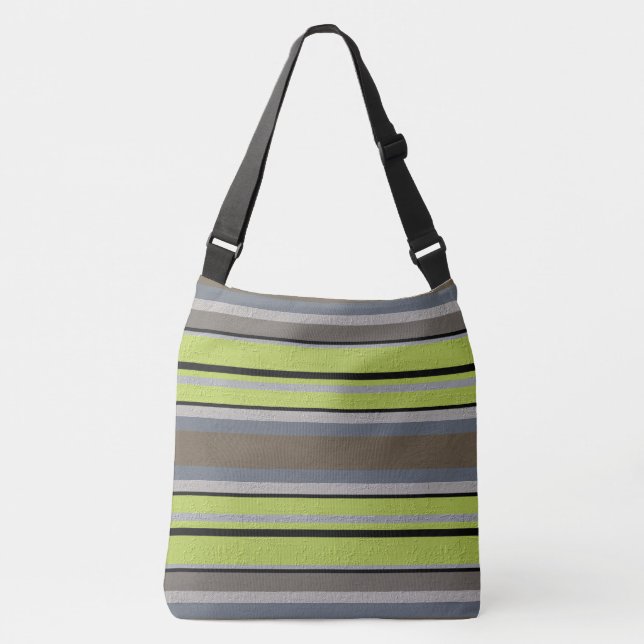   Decorative Striped Crossbody Bag (Front)