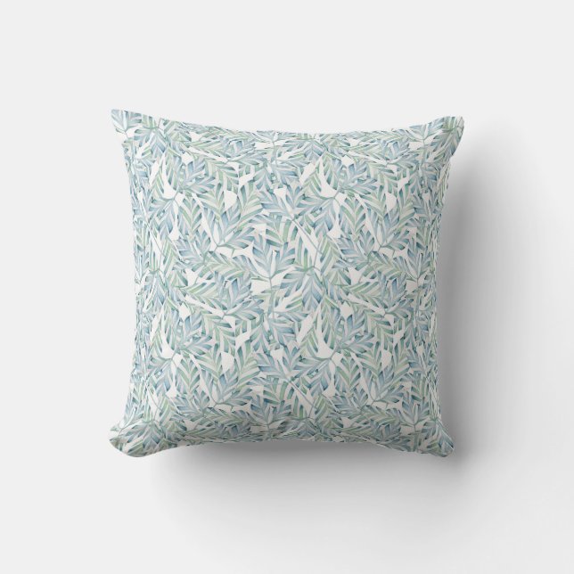 Decorative Striped Leaf Pattern Cushion (Front)