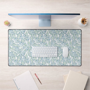 Decorative Striped Leaf Pattern Desk Mat