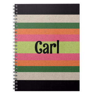Decorative Striped Notebook