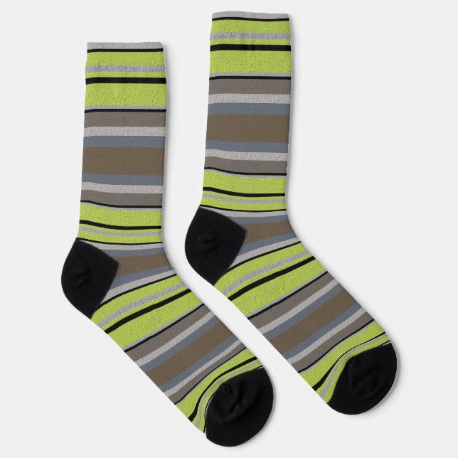  Decorative Striped  Socks (Right)