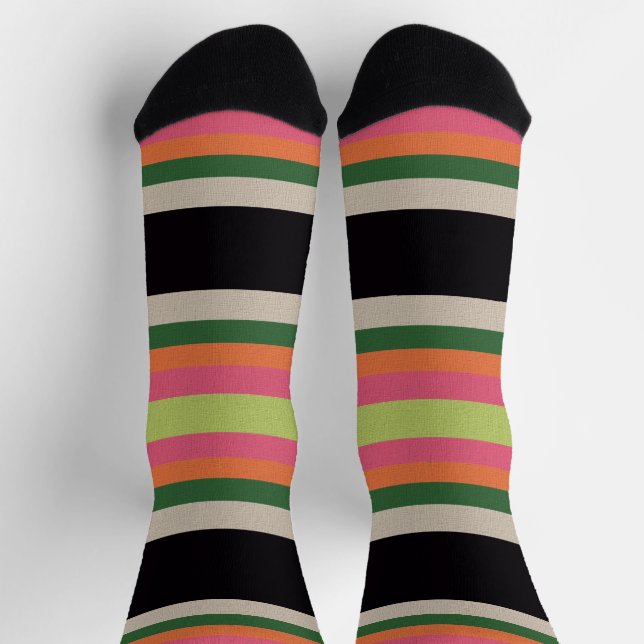  Decorative Striped  Socks (Top)