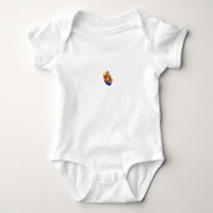 Decorative Style, Dark Blue Green, Wattle Baby Bodysuit