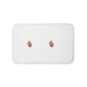 Decorative Style, Dark Blue Green, Wattle Bath Mat